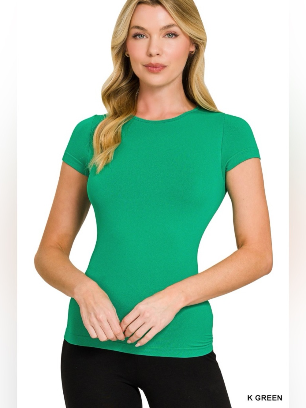 Zenana Seamless Crew Neck Tee